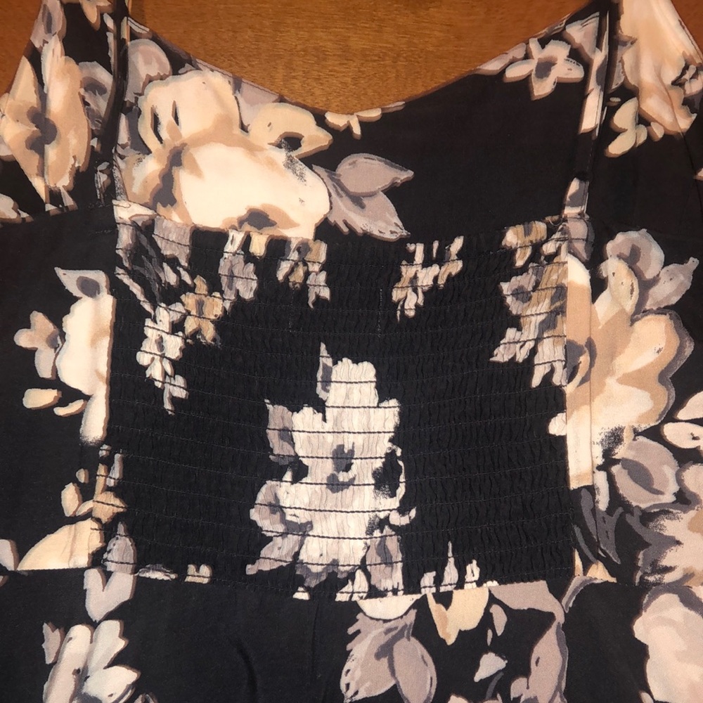 Powder Navy Dress W/Cream Floral Print - Picture 5 of 7